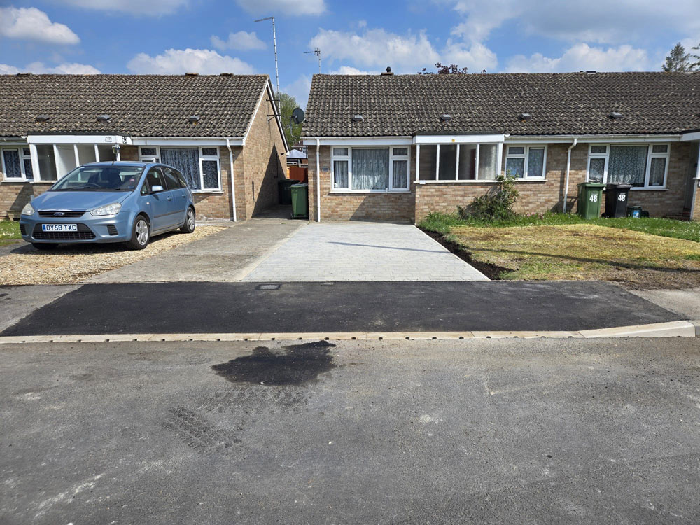 Accessible driveway with dropped kerb in Wantage
