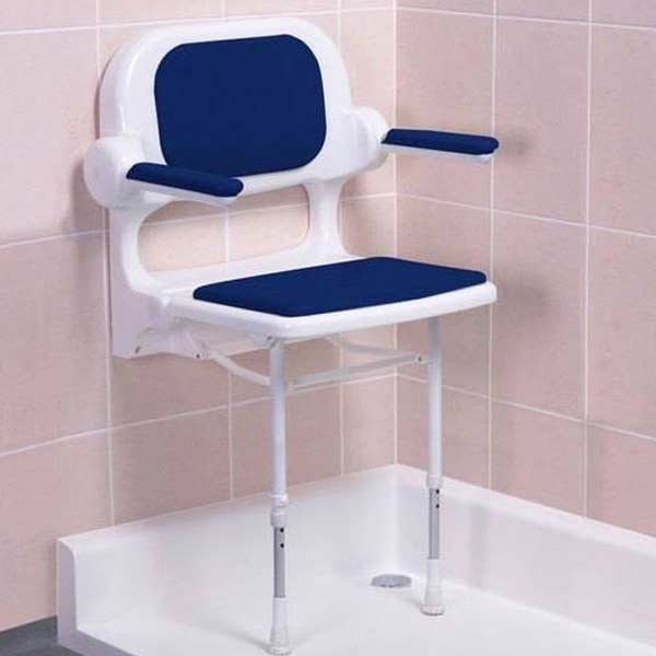 Shower seat for disability bathroom